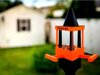 Bird Snack House for Brome SquirrelBuster Pole Adapter by jimerb