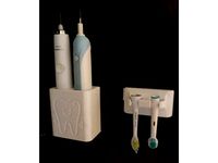 Electric toothbrush holder with screw  by omarhaasan