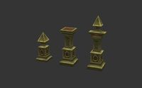 Low Poly Pillar Set
