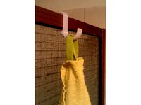 Shower towel / face washer hook for glass wall or extruded edge shower recess by 1944GPW