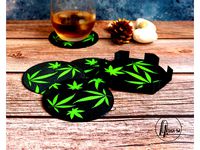 Cannabis coasters single and MMU by Area3d