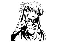 Asuka Shikinami Langley stencil 2 by Longquang