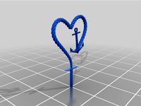 Anchor Cake Topper by robotMeetsWorld