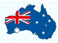 Australia Flag in Shape of Map by MattInDetroit
