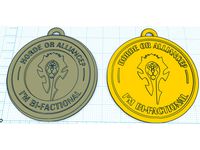 Horde or Alliance? Bi-Factional keychain by SuperShipley