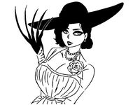 Lady Dimitrescu stencil by Longquang