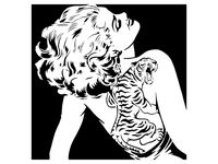 Tiger Tatoo girl stencil 1 by Longquang