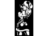 Santa Girl stencil 7 by Longquang