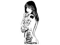 Girl stencil 61 by Longquang