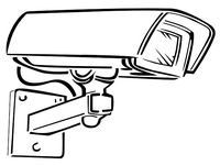 CCTV camera stencil  by Longquang