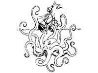 Octopus stencil 2 by Longquang