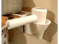 Shelf mounted hairdryer holder by polzxD