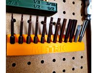 12 Piece Hex Bit Pegboard Holder by Badadz