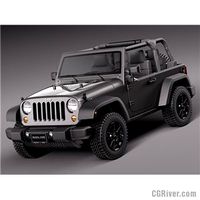 Jeep Wrangler Willis Wheeler 2014 - 3D Model