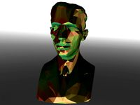 Nikola Tessellated - Low Poly - 3D printable Nikola Tesla Pun by CADNurd