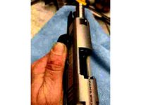 Ruger SR9c SR40c thumb rest/gas pedal for takedown pin by Danseils