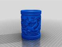 Chinese dragon pen holder by Tanith888