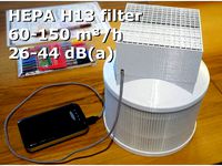 Customizable circular mobile HEPA room air filter by ritterbusch