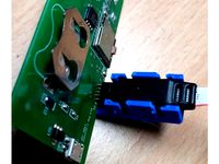 Clip for Tag-Connect 6 pin legless SWD/JTAG probe by clydeps