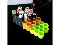 Ultimate honeycomb AA battery organizer by Loosiu