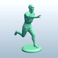 fast moving zombie with arms swinging at sides and bent legs v1