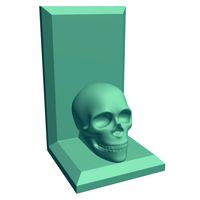 BookendHumanSkull v2