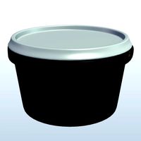 Plastic Salad Container Round v1