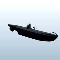WWII ship German Type II Uboat v2