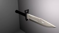 Low poly M9 bayonet