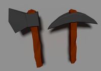 Axe & Pickaxe Low Poly