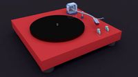 red turntable