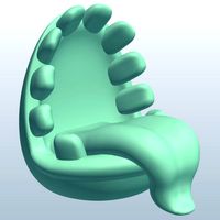 Abstract Lounge ChairEggface Tongue v1