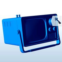 Old Television Set small and portable v1