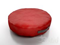 Floor Cushion - Red leather