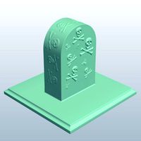 Rounded Rectangle with Patterns Skull and Bones v1