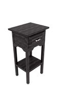 Dark Wood Tall Nightstand