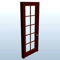 x96 French Mullion DoorOak V1