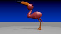 Rigged Flamingo cartoon
