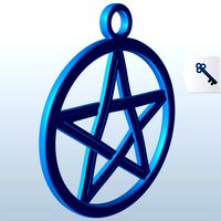 Wiccan Star in a Circle V1