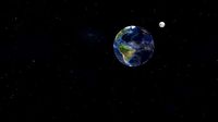 Earth and Moon scene