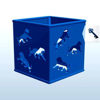 Square Shape w Lion in Profile Cutouts V1