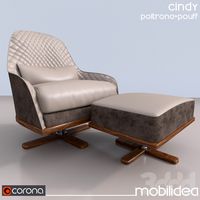 Кресло и пуф Cindy от Mobilidea
