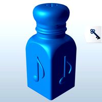 Square salt shaker with side design v4