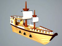 Low Poly Pirate Ship
