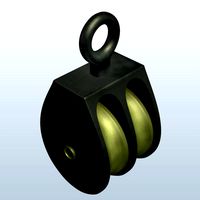Fixed Eye Double Pulley v1