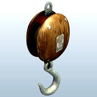 Pulley Hook Single Antique v2