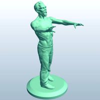 zombie with arms straight out and stiff legs v1
