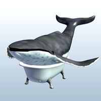 Whale in old fashion tub v1