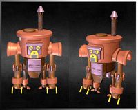 A steampunk toy robot