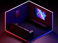 Isometric room scene